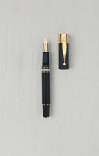 Gioia | Fountain Pen & Rollerball Pen | Partenope | Black Sand | Gold Trims
