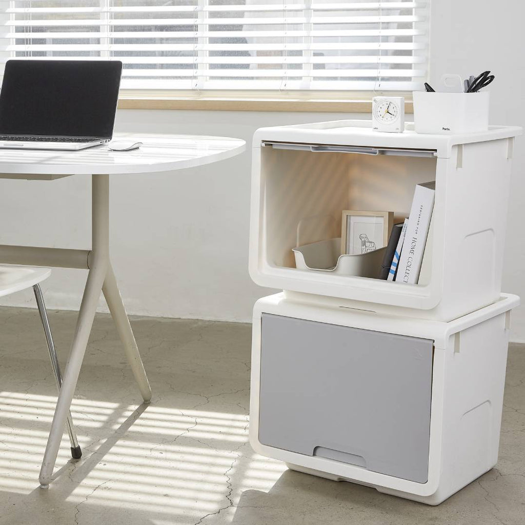 Litem | Multi Utility Storage  Box |Organizer  | Cool Grey | Roomax Cube Plus | For Office & Home