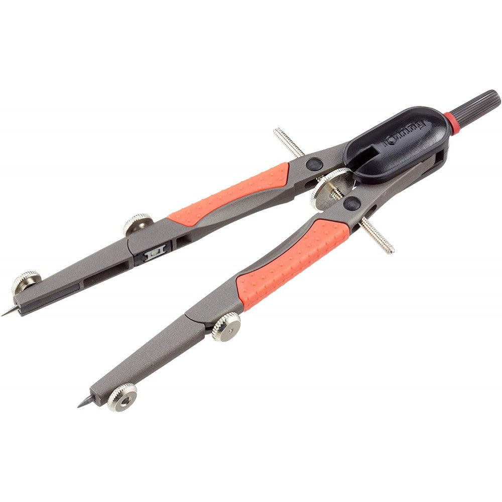 Rotring Compass Set Compact Rapid Adjustment Tool with orange and gray handles on a white background