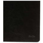 Scrikss A5 Blank Premium Notebook in Black Vinyl Leather Soft Cover with 'Scrikss' branding on a white background