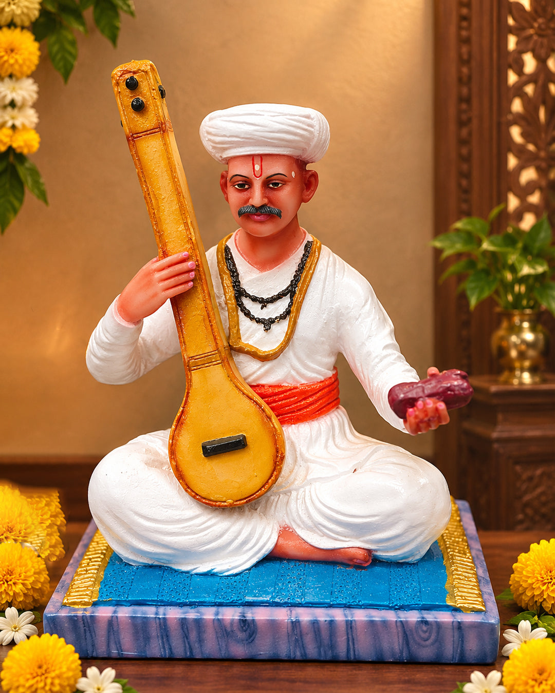 Sant Tukaram Small Fiber Statue for Home Décor