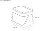 Litem Hanging Food Waste Bin with Basket  - DARK GREY