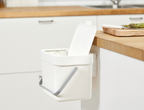Litem Hanging Food Waste Bin with Basket Compact Hanging Design-Ivory
