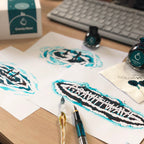 Colorverse | Astrophysics Series | Season 2 | Fountain Pen Ink | Gravity Wave | Turquoise | 65ml and 15ml | 2 Bottle Set