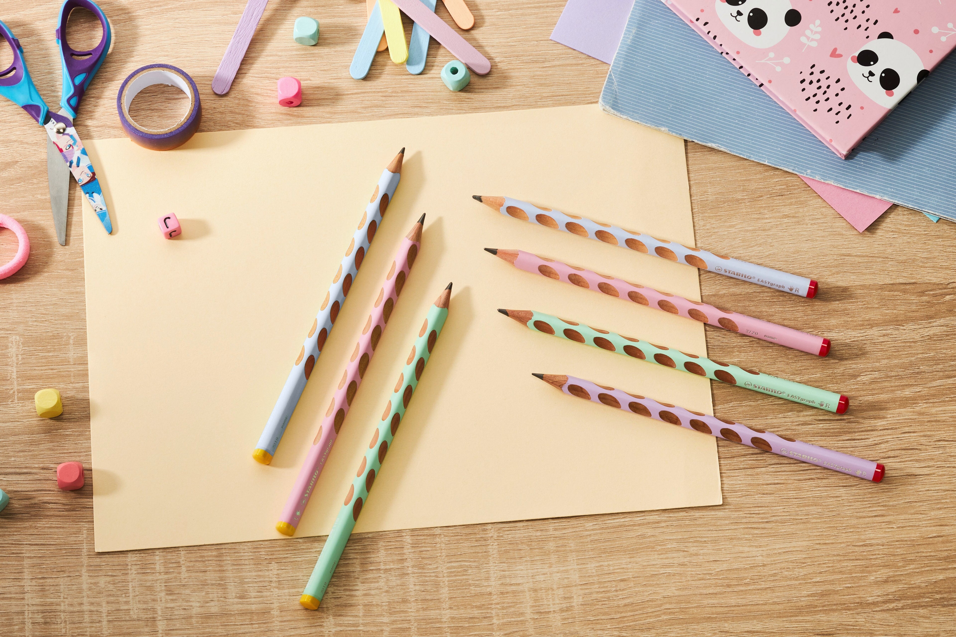 Stabilo Easygraph Pencil Pastel Hb Blue Right Handed - Pack Of 2