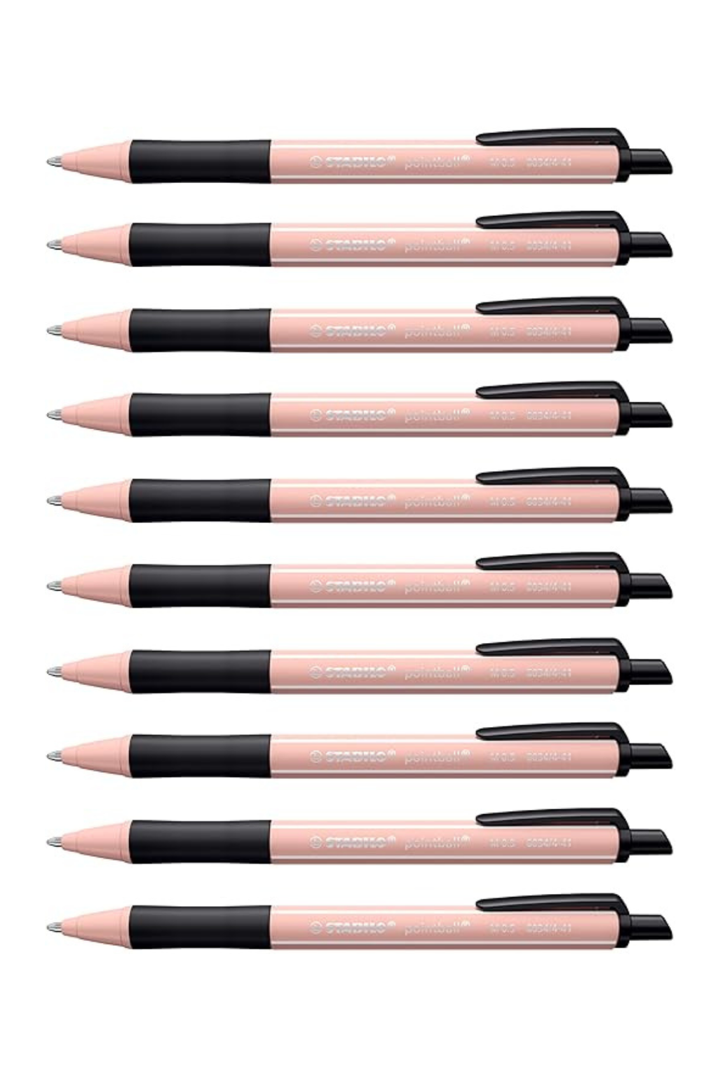 Stabilo Pointball Naturecol Wildflower - Blush with Blue Ink Ballpoint Pen - Pack of 10