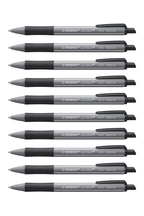 Stabilo Pointball Colorful - Dark Grey Ballpoint Pen - Pack Of 10