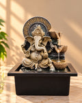Ganesha Tabletop Water Fountain – 3-Tier Cascading Design