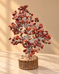 Red Jasper Crystal Tree – Silver Wire Feng Shui Stone Tree