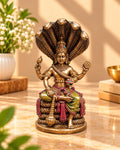Lord Vishnu Sitting on Sheshnag Idol – Resin Bronze Finish (5.5 Inch)