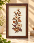 Chrysanthemum Floral 3D Wooden Wall Art Frame (12x7 Inch)