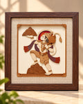 Hanuman Carrying Sanjeevani Parvat 3D Wooden Wall Art Frame (10x10)