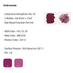 Colorverse | Astrophysics Series | Season 2 | Fountain Pen Ink | Andromeda | Purple | 65ml and 15ml | 2 Bottle Set