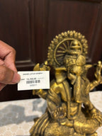 Antique Brass Finish Lord Ganesha Idol – Timeless Divine Elegance - Satyam Collection