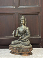 Antique Finish Meditating Buddha Statue for Home Decor - Satyam Collection