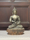 Antique Finish Meditating Buddha Statue for Home Decor - Satyam Collection