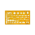 Aristo | Architecture Combination | Stencil 2 1:100 Symbols | Nubs Dimensionally Stable | Orange-Transparent PET Plastic