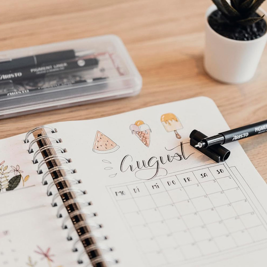 Aristo | Pigment Liner | 0.8mm | Black | Pack of 6