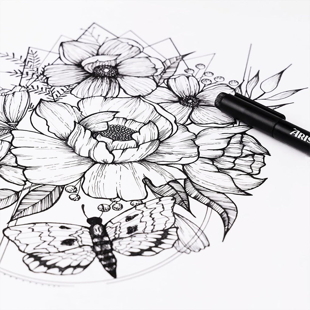 Aristo | Pigment Liner | 0.8mm | Black | Pack of 6