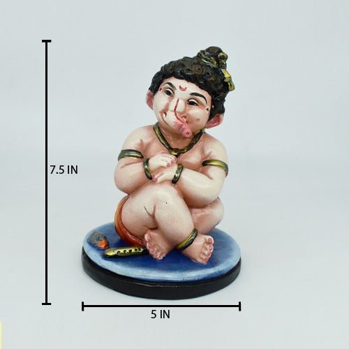 Blue Base Lord Bal Ganesha For Home & Office Decor - Satyam Collection