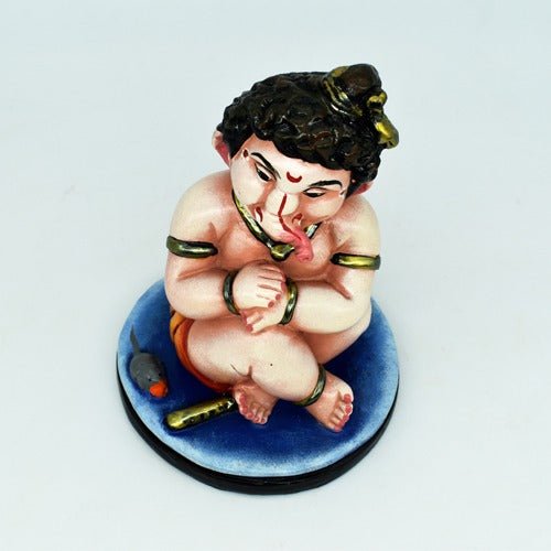 Blue Base Lord Bal Ganesha For Home & Office Decor - Satyam Collection