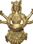 Brass Deeplakshmi Statue - Satyam Collection