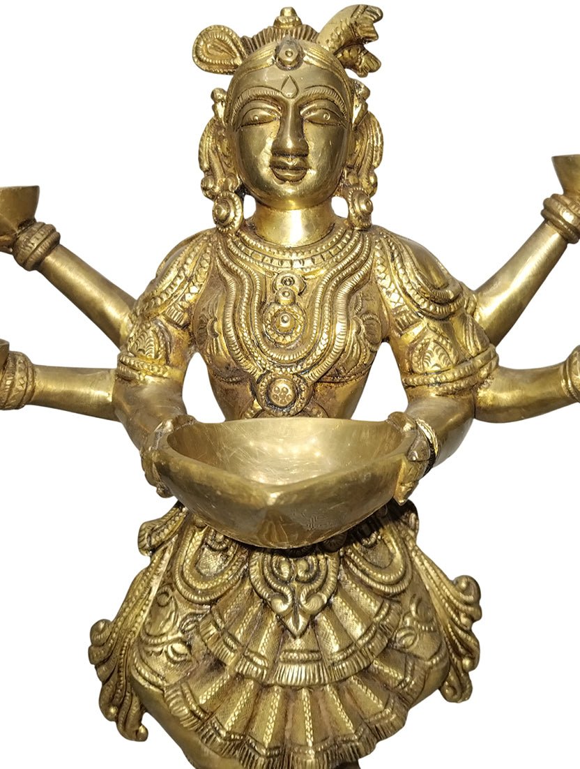 Brass Deeplakshmi Statue - Satyam Collection