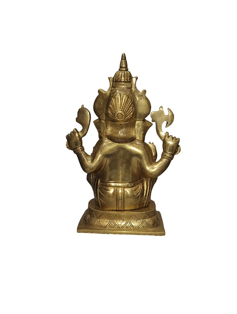 Brass Ganesha Statue - Satyam Collection