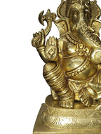 Brass Ganesha Statue - Satyam Collection