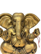 Brass Lord Ganesha Idol – Traditional Golden Blessings - Satyam Collection