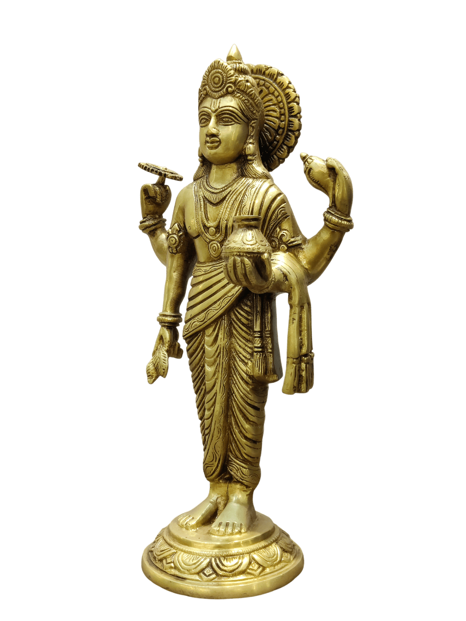 Brass Lord Vishnu Statue - Satyam Collection