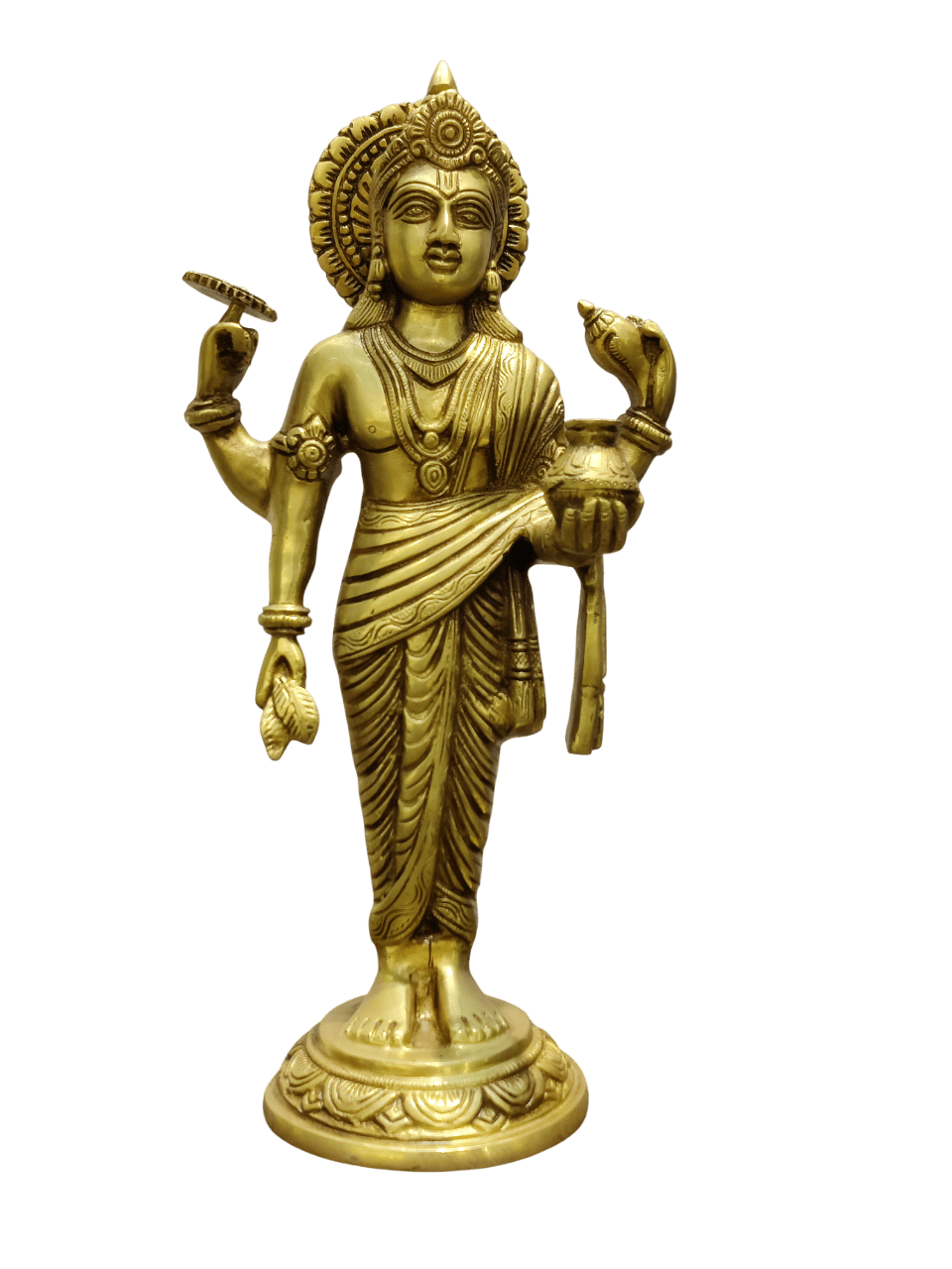Brass Lord Vishnu Statue - Satyam Collection