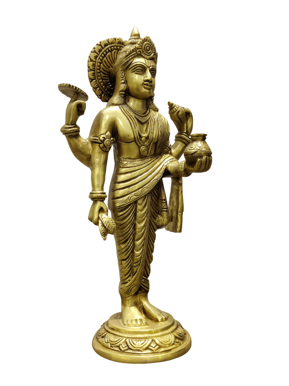 Brass Lord Vishnu Statue - Satyam Collection