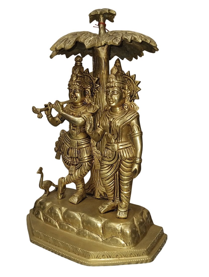 Brass Radha Krishna Tree - Satyam Collection