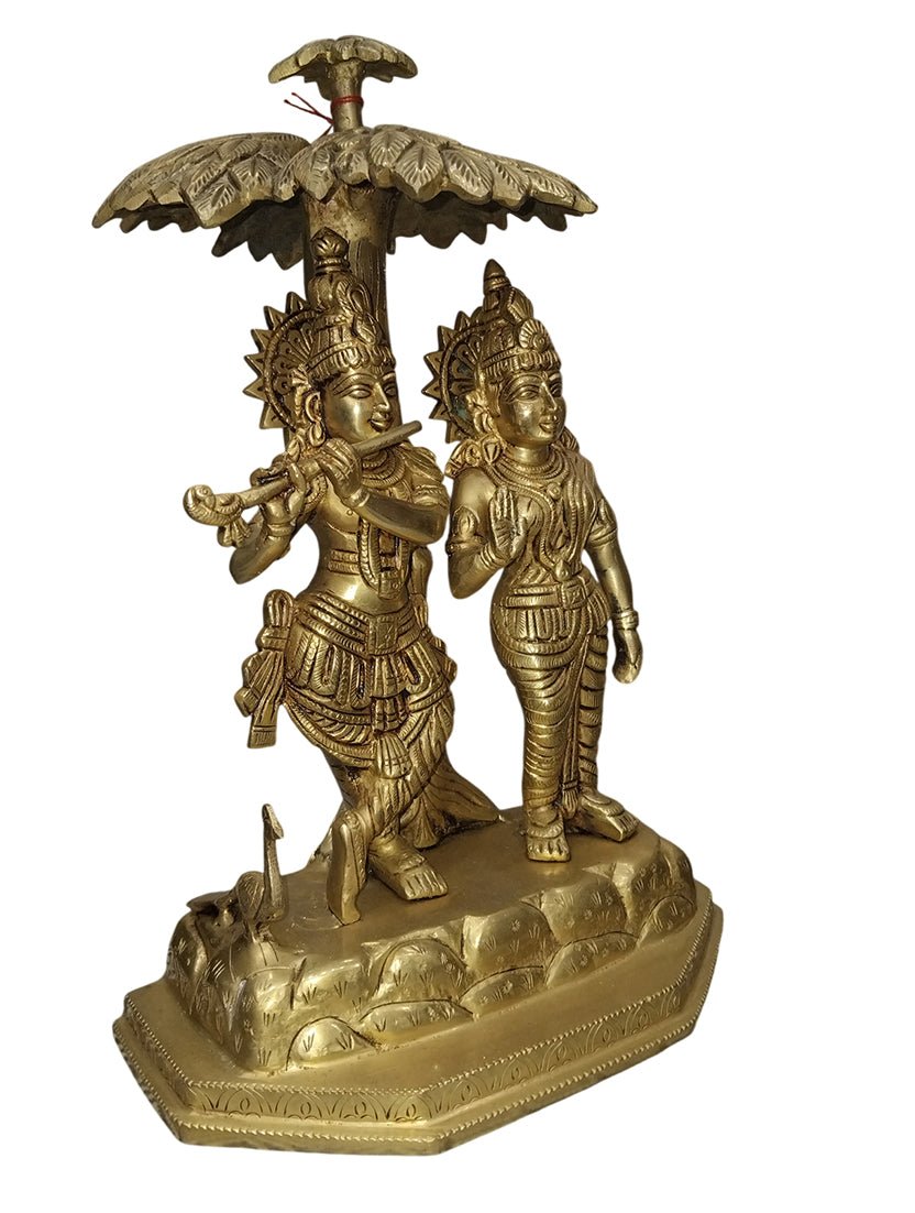 Brass Radha Krishna Tree - Satyam Collection