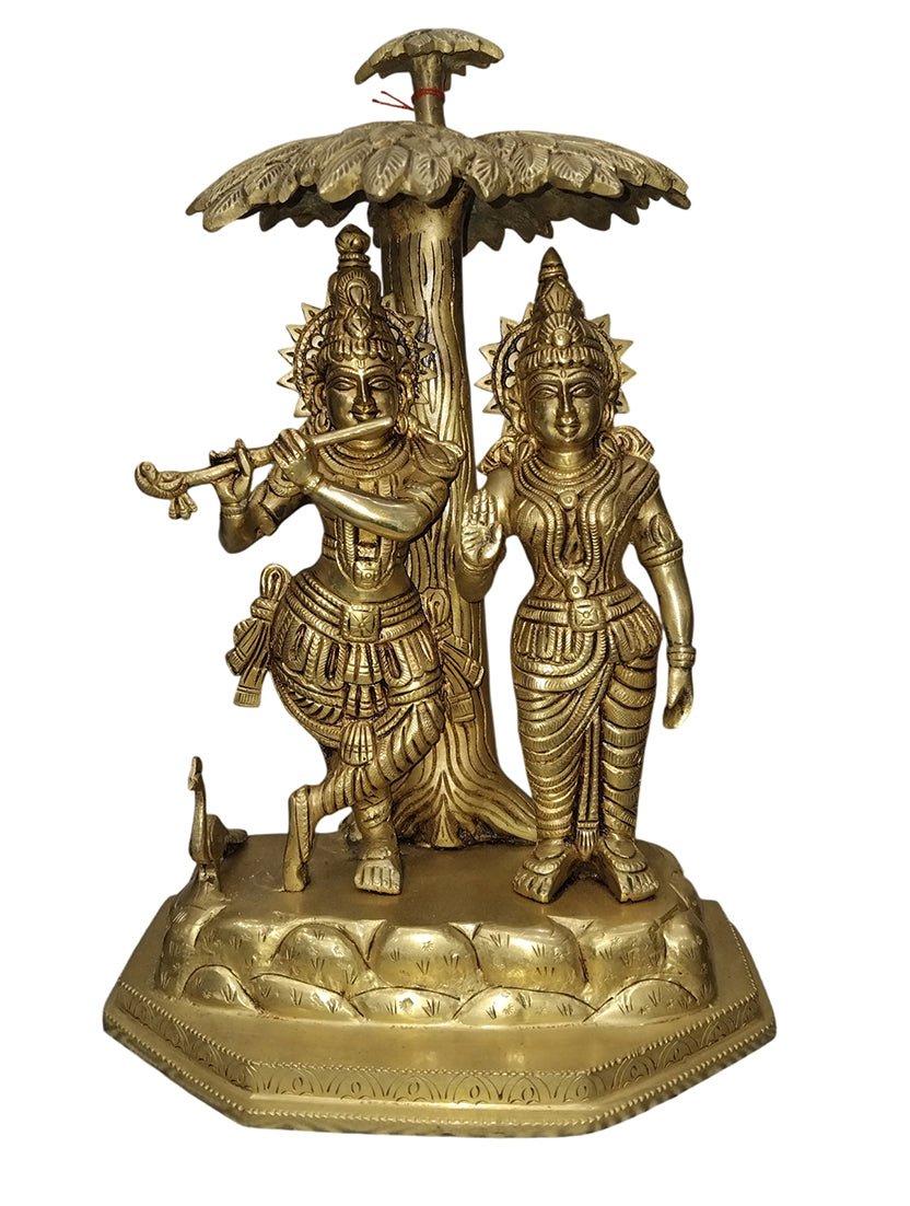 Brass Radha Krishna Tree - Satyam Collection