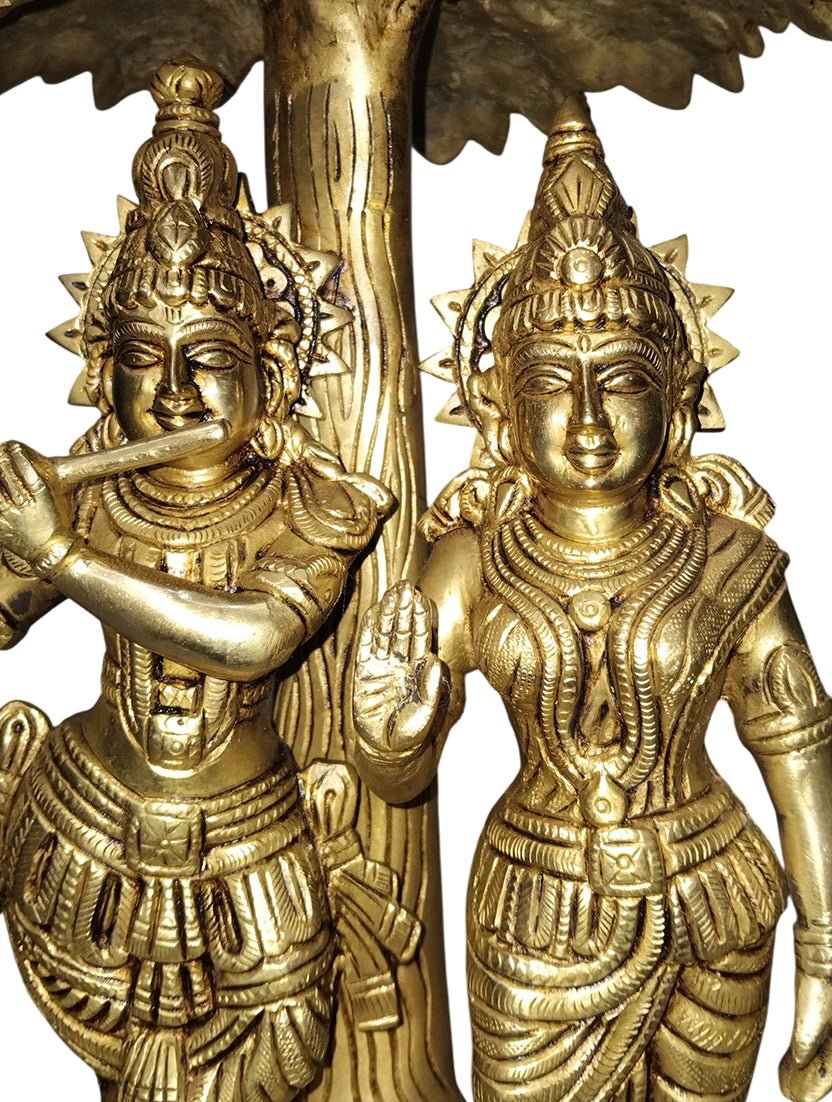 Brass Radha Krishna Tree - Satyam Collection