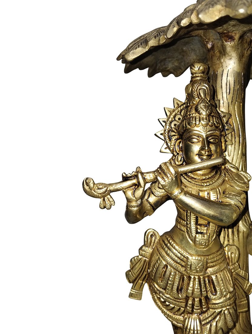 Brass Radha Krishna Tree - Satyam Collection