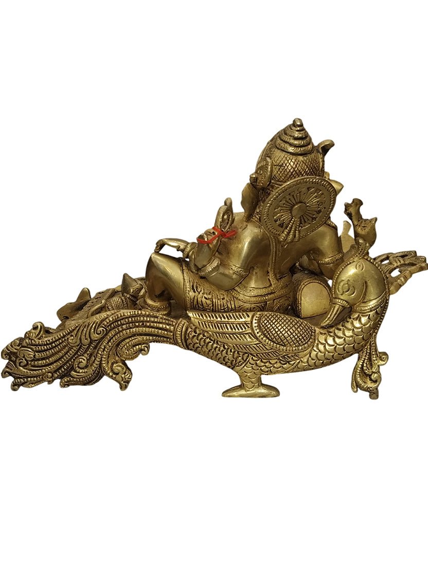 Brass Sleeping Ganesha Statue - Satyam Collection