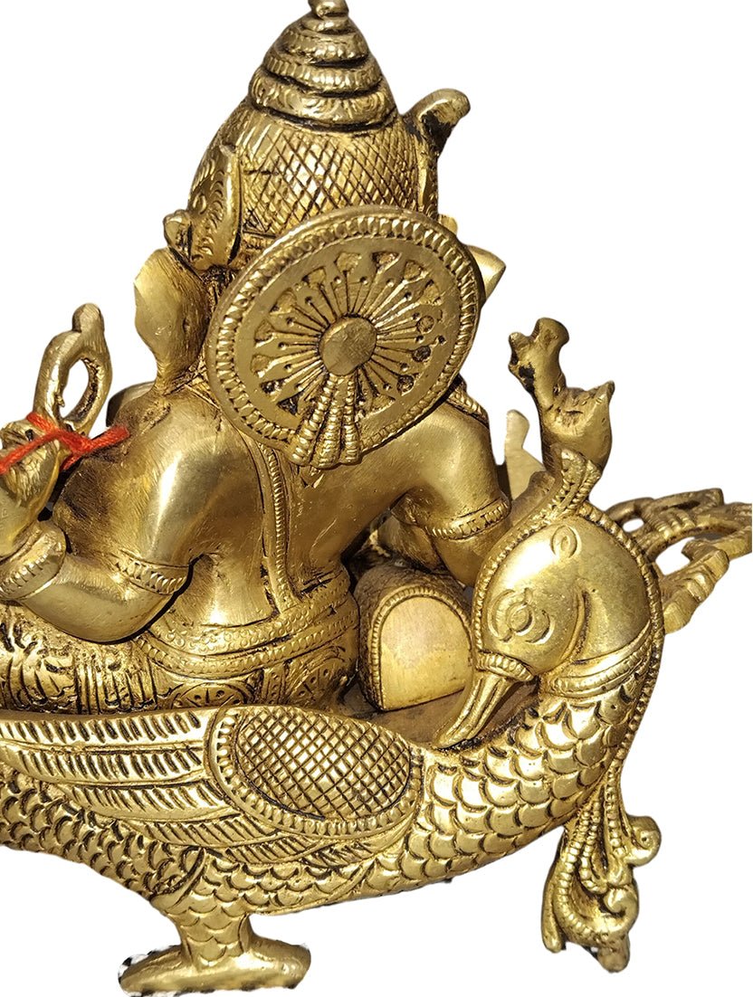 Brass Sleeping Ganesha Statue - Satyam Collection