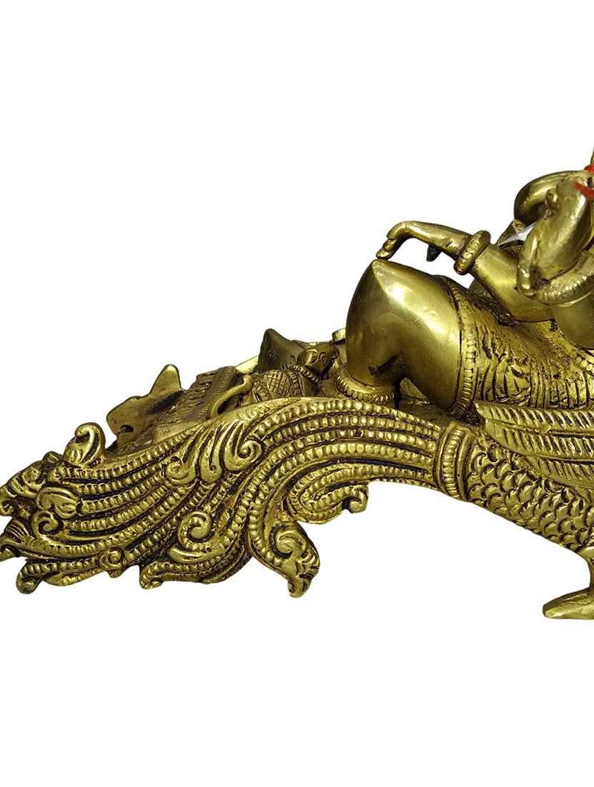 Brass Sleeping Ganesha Statue - Satyam Collection