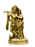 Divine Brass Radha Krishna Idol – Eternal Love Statue