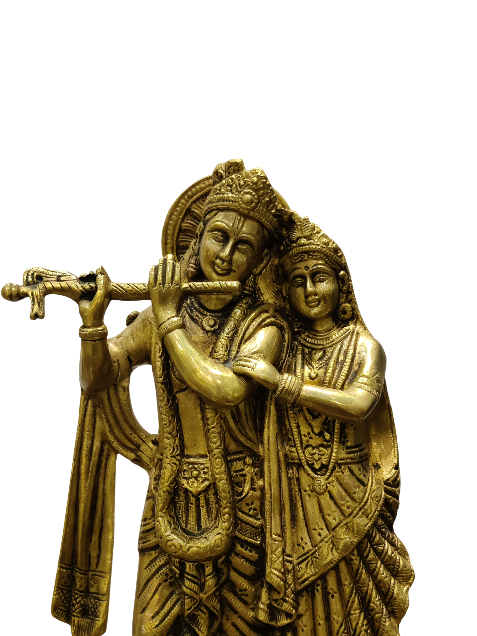 Divine Brass Radha Krishna Idol – Eternal Love Statue