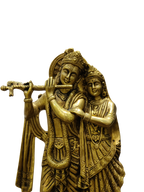 Divine Brass Radha Krishna Idol – Eternal Love Statue