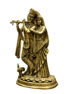 Divine Brass Radha Krishna Idol – Eternal Love Statue
