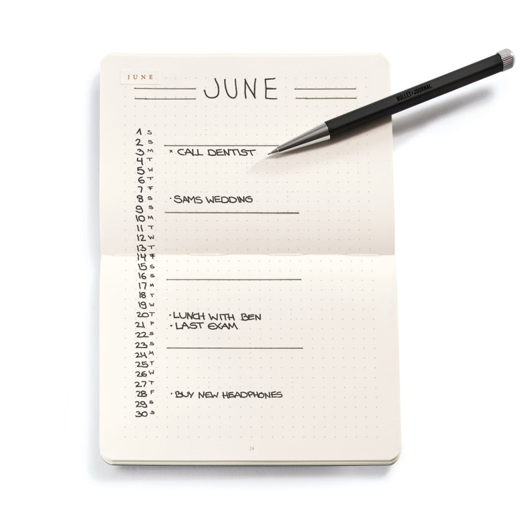 LEUCHTTURM DOTTED NOTEBOOK-BULLET JOURNAL A6 (46) PACK OF 3 -Black