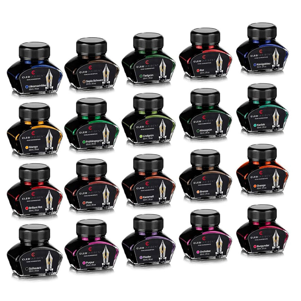 Brill Ink Cleo Skribent | Brillian Red Fountain Pen | Ink Bottle | 30 ml – Satyam ...