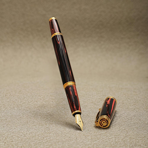 Cleo Skribent | Fountain Ink Pen | Ebonite | Vesuvius