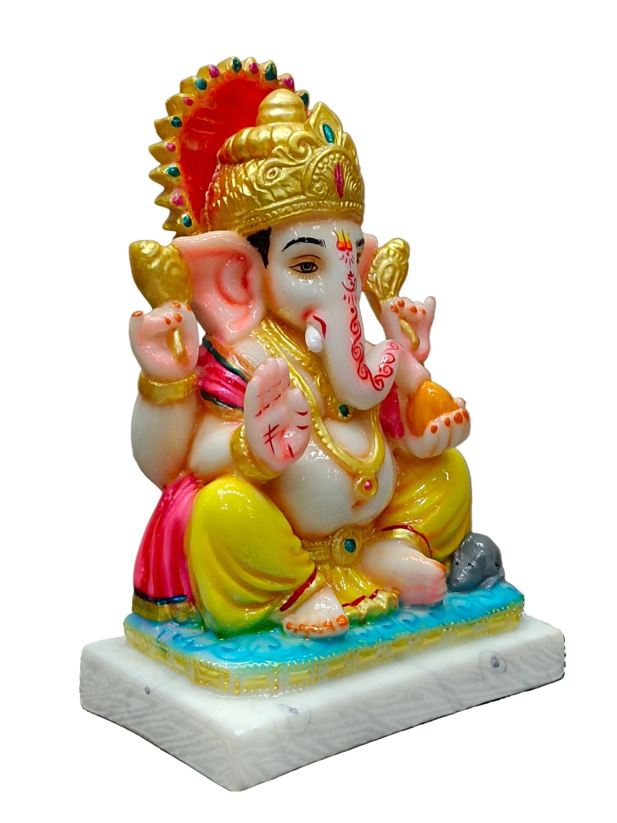 Colorful Fiber Ganesha Statue – Lord Ganesh Idol for Home Décor - Satyam Collection