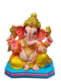 Colorful Fiber Ganesha Statue – Seated Lord Ganesh Idol for Home Décor - Satyam Collection